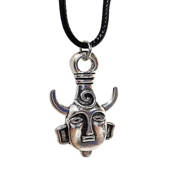 Goottilainen yliluonnollinen kaulakoru Samulett Dean Winchester Jensen Ackles Amuletti Bull Horn Pagan Buddha Choker Vintage Smycken Bijoux Silver  Korvakorut