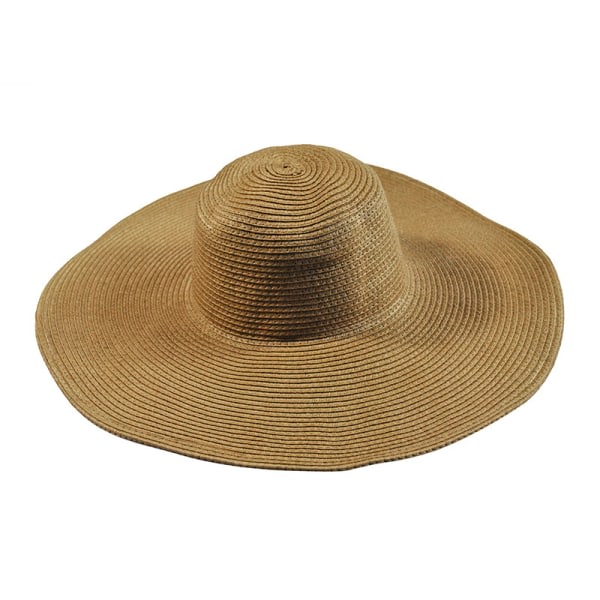 CDQ Kvinner Menn Bred Bremmet Solhatt, Sammenleggbar Diskett Khaki