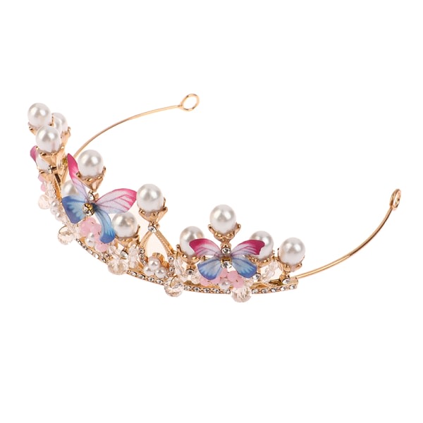 CDQ Crystal Princess Crown Rhinestone Tiara för flickfödelsedag