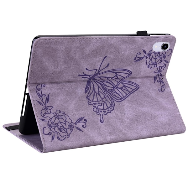 iPad Mini 2024/2021 Etui Sommerfugl Blomst Lilla 120