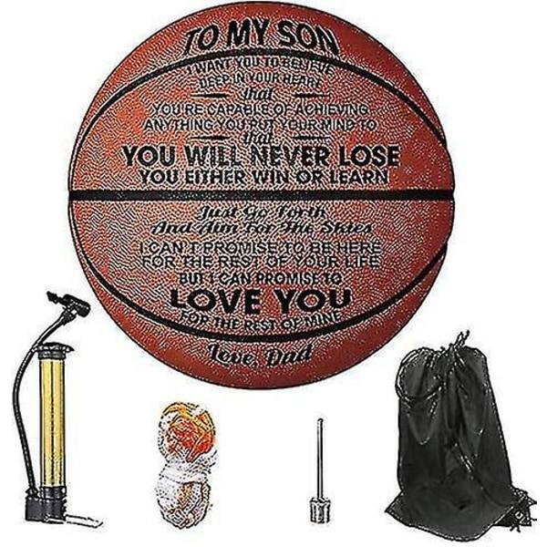 Gravert utendørs basketballgave, personlig 29,5\" basketball, Custo