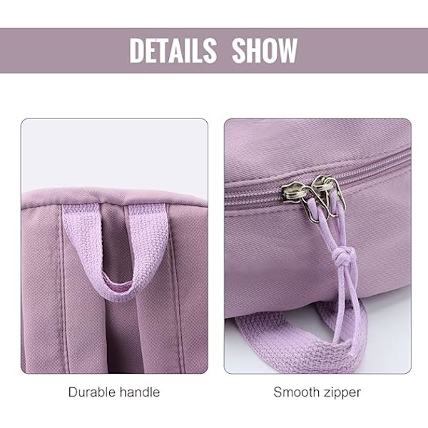Kawaii-reppu tytöille, söpö esteettinen reppu, koulureppu neulalla ja tarvikkeilla Purple