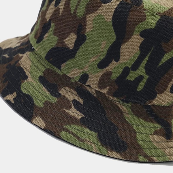 Söt bucket hat strandfiskarhattar för kvinnor, vändbar dubbelsidig användning Camoa