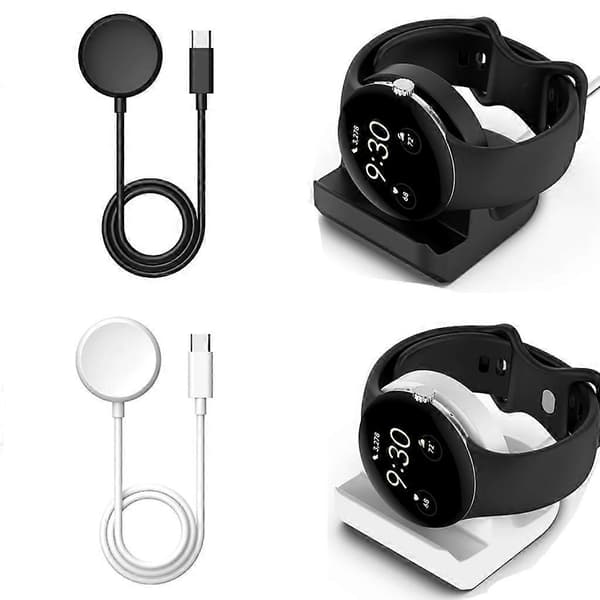 Magnetisk Ladekabel Strømadapter Feste Laderholder for Pixel Smartwatch_tfrf