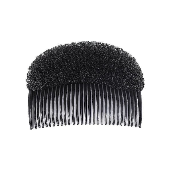 Bangs Hair Comb, Bump It Up Volym Hårstyling Clip Bun Maker Hårinläggsverktyg för direkt frisyr (2:a, svart)