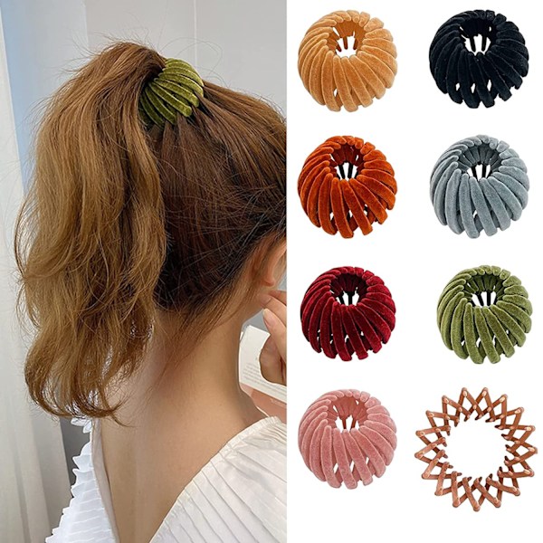 7 st Lazy Fashion Fågelbo Hårclips, Donut Bun Maker, Utbyggbar