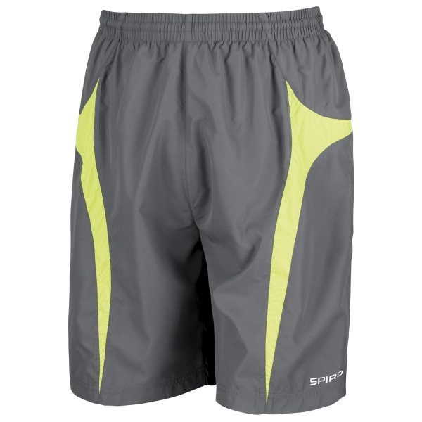 Spiro Herr Micro-Team Sports Shorts 2XL Grå/Lime Grey/Lime 2XL zdq