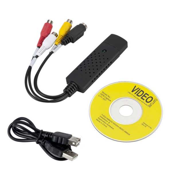 CDQ Bärbar USB2.0 o Video Capture Card Adapter VHS till DVD
