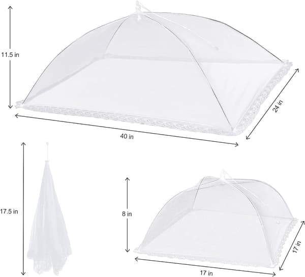 Matöverdrag nätset - 10 delar - 2 XL och 8 stora - utomhus