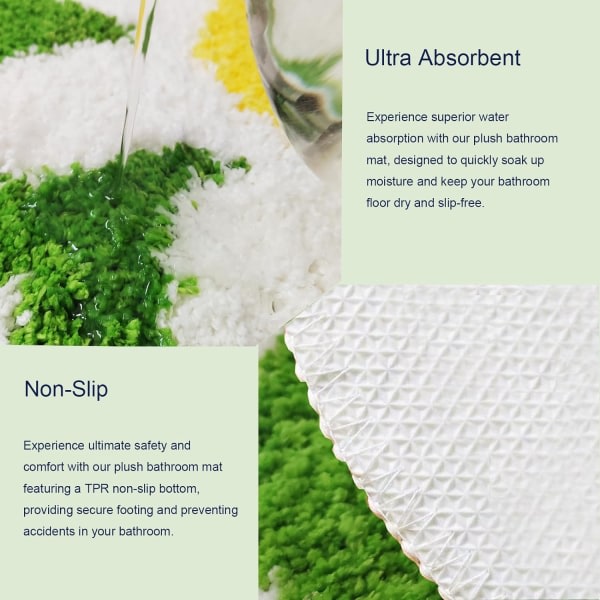 Blomma bademåtte, uregelmæssig måtte, søde rosa badeværelsesmåtte, mikrofiber bademåtte, maskinvaskbar blød absorberende, 23,6x23,6 tommer