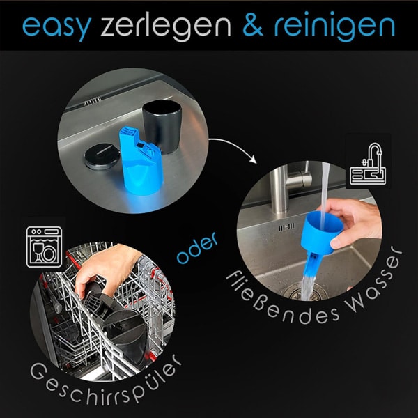 Snackdispenser // Rengjør hendene mens du småspiser // Fungerer med peanøtter, NicNacs og mer // Perfekt for spillere, hjemmekontor, svart rød