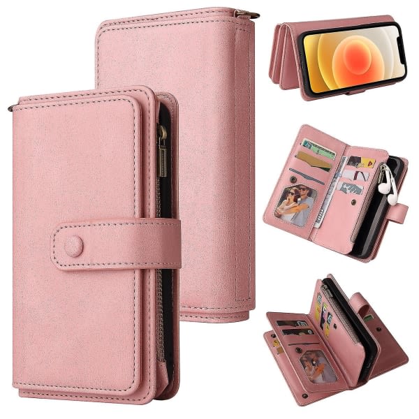 Kompatibel med Iphone 11- case Plånbok Flip-korthållare Pu Läder Magnetic Protective Flip Cover - Svart null ingen