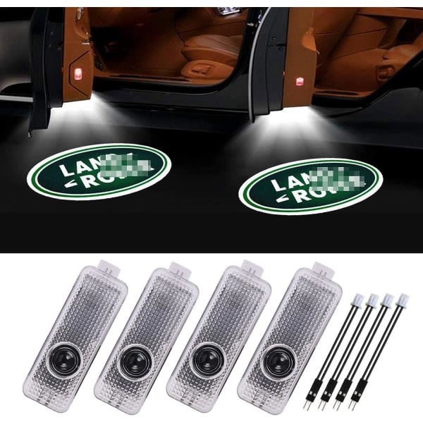 4st bildörr LED-logolampori Land Roverille, 3D-valokuviointi ja projektori Ghost Shadow Light