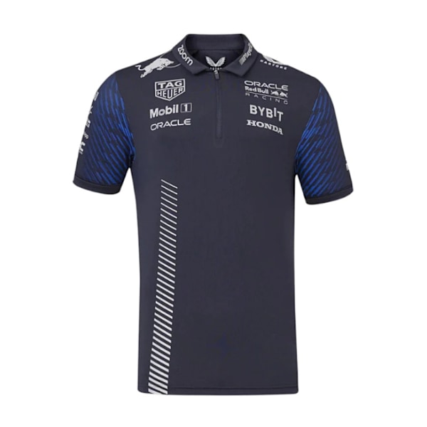 Ny F1 Racing Suit RED BULL RACING F1 Herre Lynlås Poloshirt Team T-shirt 2023 Blå Sommer Sport Kortærmet 2XL