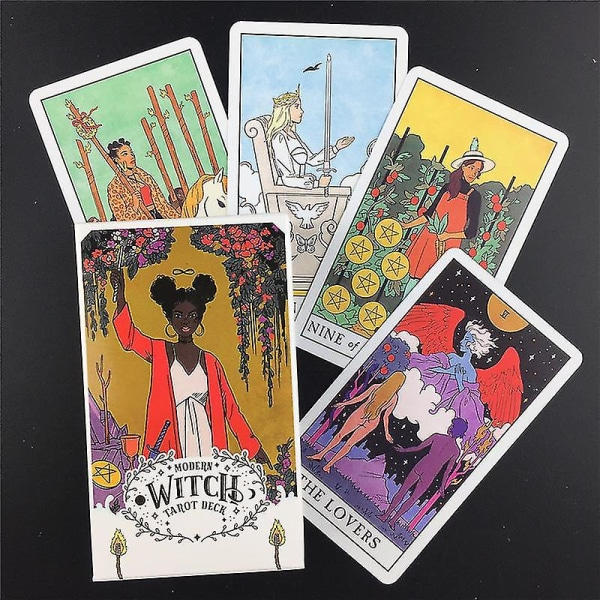 Moderni noita tarot -korttipakka Opas Korttipeli Taulukko Maagiset kohtalon ennustuskortti 78 kpl Tt15 zdq