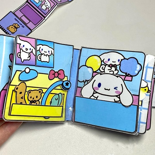 Diy Stillebog Sanrio Doudou Bok Pædagogisk Kuromi Hjemmelavet Bo - Perfet family one-size