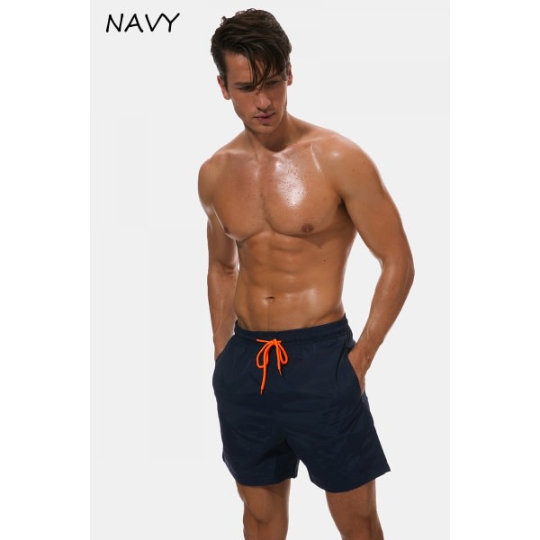 Wekity badbyxor för män Quick Dry strandshorts med blixtlåsfickor och mesh (YKC08) zdq