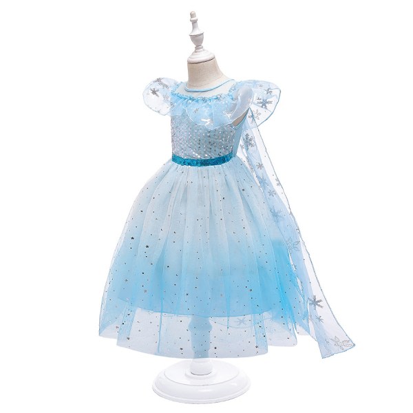 Jenter Frosne Dronning Elsa Prinsessekjole Cosplay Kostyme Dress Up 110cm