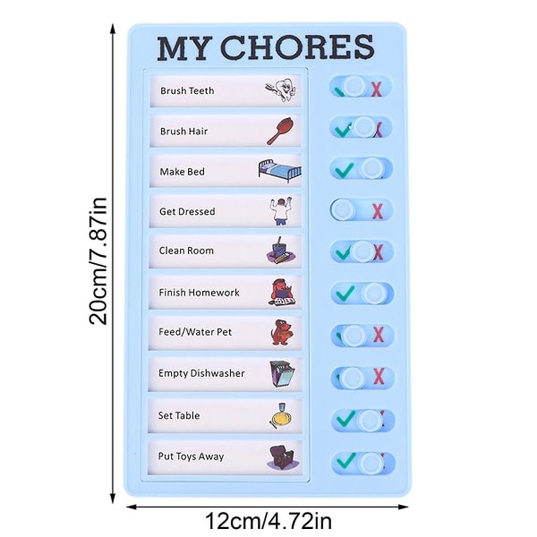 Memo Plast Board Chore Chart Återanvändbar Rv Checklista Mina sysslor Äldre Notes Bil Green