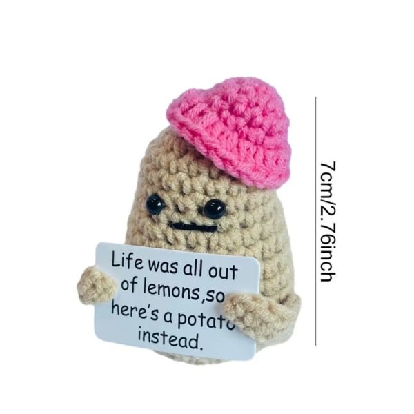 Sød positiv kartoffel amigurumi 8 8 8 10 8