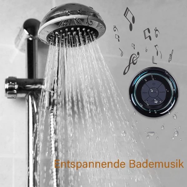 Bluetooth-suihkukaiutin, kannettava, vedenpitävä, FM-radiolla