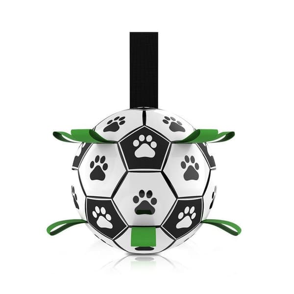 Kampagne til lav pris! Interaktiv elastisk bold hundelegetøj (grønt bånd - diameter 15 cm) -