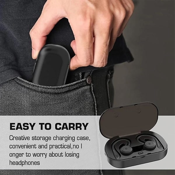 20 timmars speltid Simning Vattentäta Bluetooth hörlurar Dual Wear Trådlösa sporthörlurar Tws Ipx7 hörlurar Stereo svart