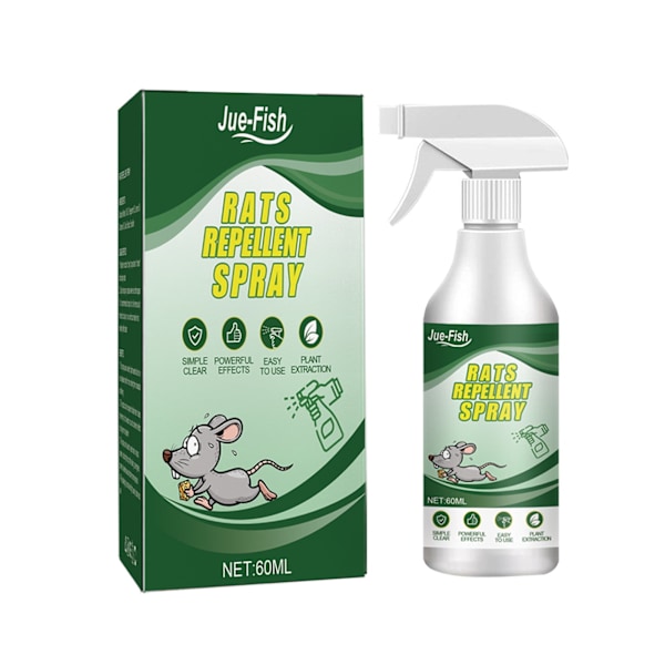 Hjem & Kjøkken Besparelser! Rotteavvisende Spray Rotteavvisende Spray For Innendørs Husholdning Bilmotor 60ml, flerfarget
