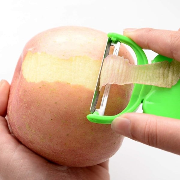 CDQ 2 st Apple Shape Fruktskalare Grönsaksskärare Köksredskap Hemtillbehör