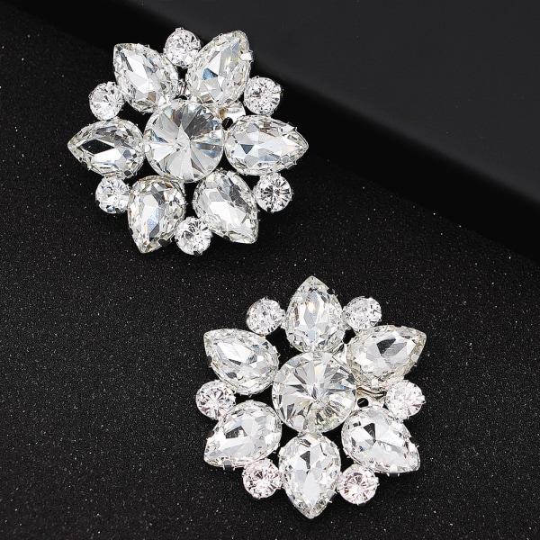 2PCS Skoklämma Blanka Dekorativa Klämmor Charm Spänne