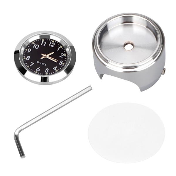 Analogt ur til MC, Moped og cykel Silver Silver