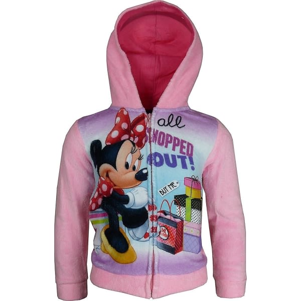 Disney Minnie Mouse Fleecetröja med huva och dragkedja Rosa 8 år / 128 cm