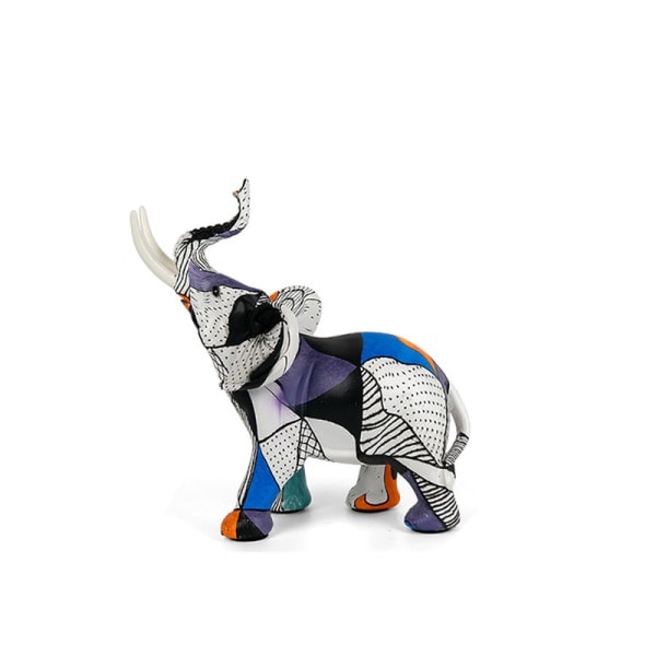 Resin Doodle Elephant Skulptur Dekorationer til skrivebordet
