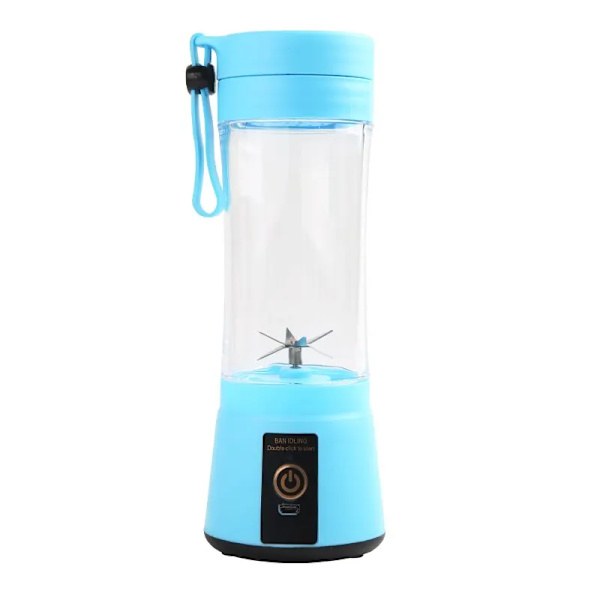 Bärbar fruktjuiceblandare sommar personlig elektrisk miniplaska hem USB 6 blad juicepresskoppmaskin för kök Blue Other