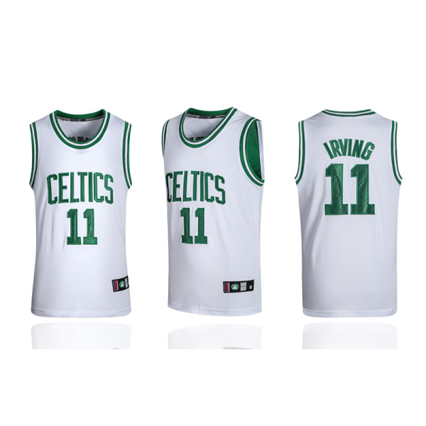 AVEKI baskettröja för män, 11 Celtics-tröjor, modebaskettröja, present till basketfans, vit, L zdq