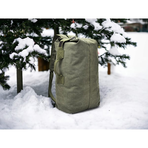 Suuri sotilastyylinen reppu, korkea kestävyys - Täydellinen käsimatkatavaraksi 45x20x26 lentokoneeseen mukautuvuutensa ansiosta Verde