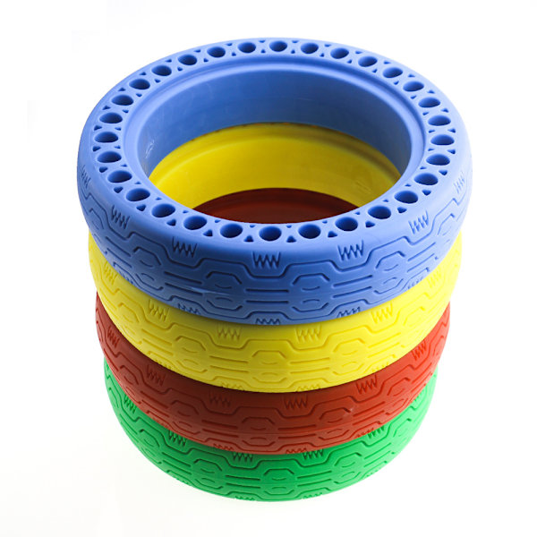 For Xiaomi Electric Scooter Solid Tire Multicolor Honeycomb Tire Hollow Non-Pneumatic Tire M365 Explosion-Proof Solid Tire grön