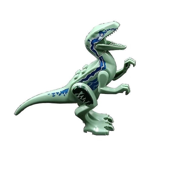 2 stk Jurassic Dinosaur World Park Dinosaur Indoraptor Velociraptor Byggesteiner Tegl Bymontering Leker for barn A