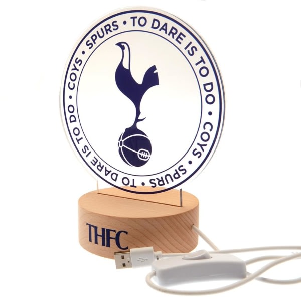 Tottenham Hotspur FC LED Bordslampa One Size Klar/Svart/Brun Klar/Svart/Brun One Size