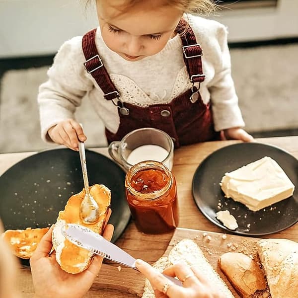 Sæt med 3 smørknive i rustfrit stål