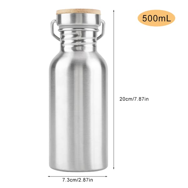 Rostfritt stål utomhus bärbar vattenflaska resemugg 500 ml
