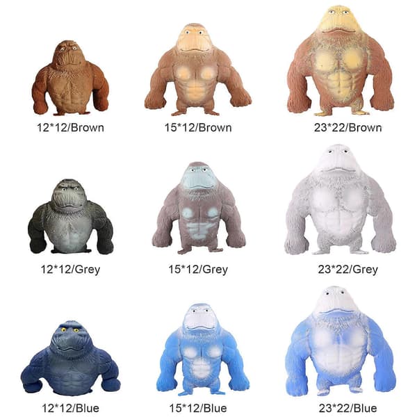 100% Ny Applikation Monk E Fallande Gorilla Stretchy Squishy Stressboll_tfrf