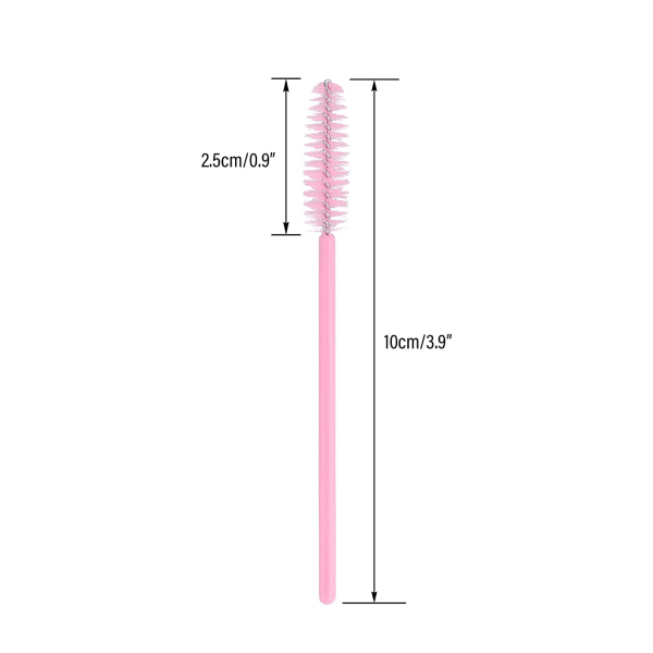 300 st ögonfransborste, disponibel mascaraborstar værktøj (rosa)