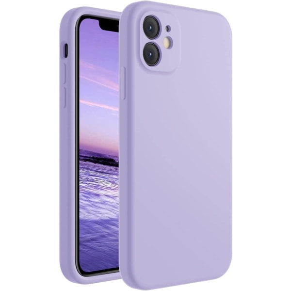 iPhone 11-fodral, silikon [Fyrkantiga kanter] & [Kameraskydd] Uppgraderat telefonfodral, Kryddnejlika lila CDQ