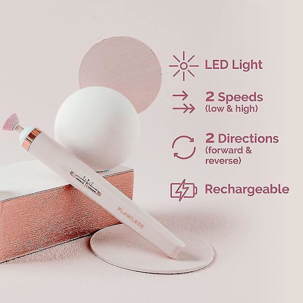 Flawless Salon Manikyr Kit, Elektronisk Nagelfil och Komplett Set med Manikyr- och Pedikyrverktyg
