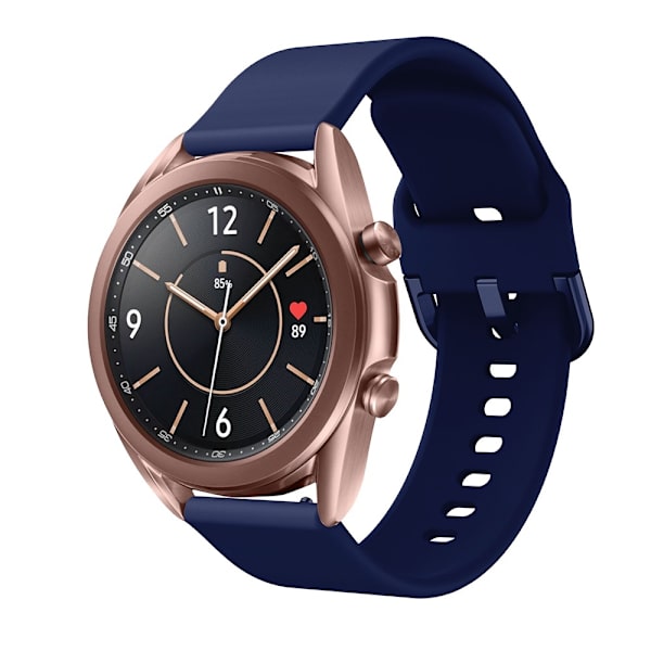 Silikone Armbånd Til Smartwatch (20mm) - Mørkeblå 15