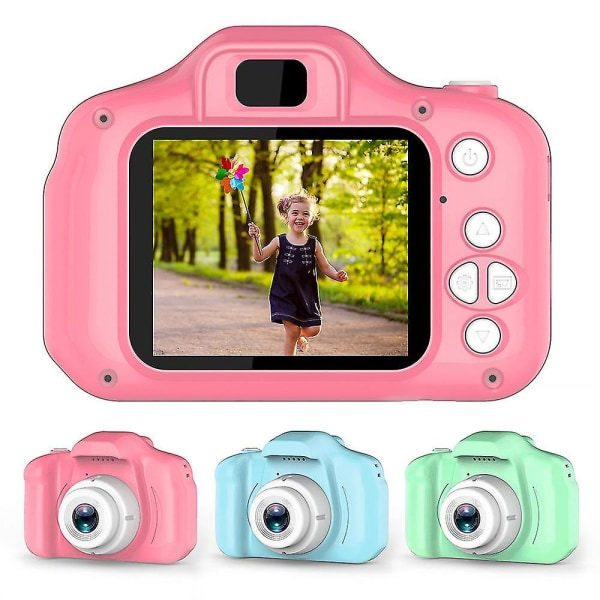 Älykäs Mini-kamera Lapsikamera 1080p Hd Digitaalikamera Näyttö 32gb-kortilla vaaleanpunainen
