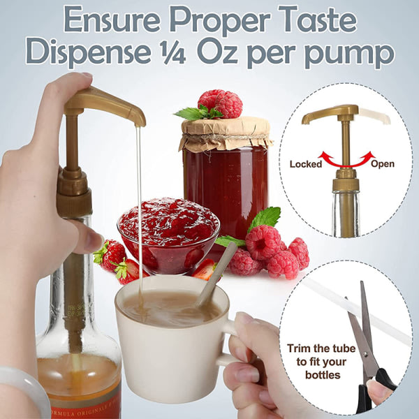 CDQ 5 stk. Kaffe 750ML Dispenser Sirapspumpe Pump Topper Disp 5stk