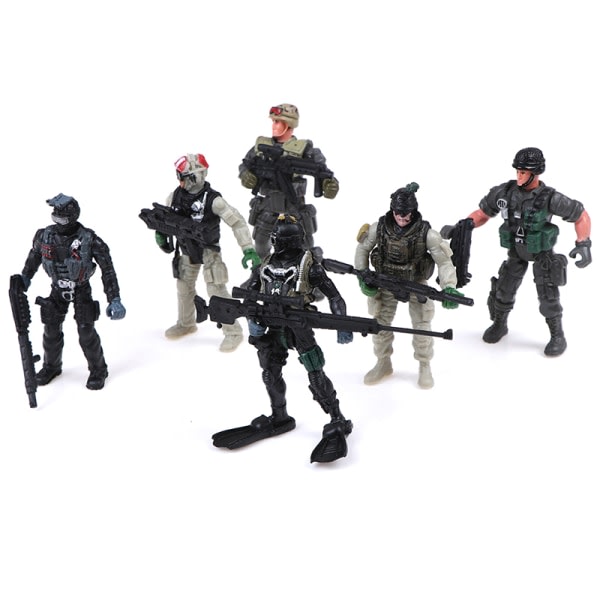 CDQ 6 stk Kommando Minifigurer Action Moderne Figurer Modellleker