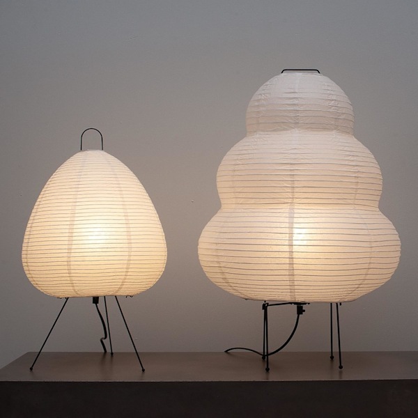 Nogy• Akari Noguchi Dimbar Japansk Papirlampe • Koselig Japandi Stil Papirlampe • Lyktlampe • Japansk Papirlampe Lys • Ris Papir Table Lamp